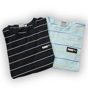 PUMA SPORTSWEAR CLASSIC STRIPED SHORT SLEEVE SHIRT BUNDLE SIZE LARGE